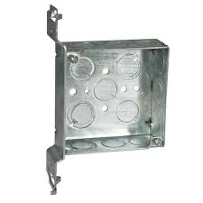 2 Gang Metal Square Box 1/2 KO's And F bracket