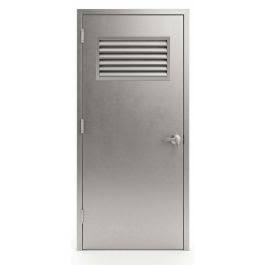 1-3/4 STEEL FIRE RATED COMMERCIAL / RESIDENTIAL FLUSH TOP LOUVERED DOOR