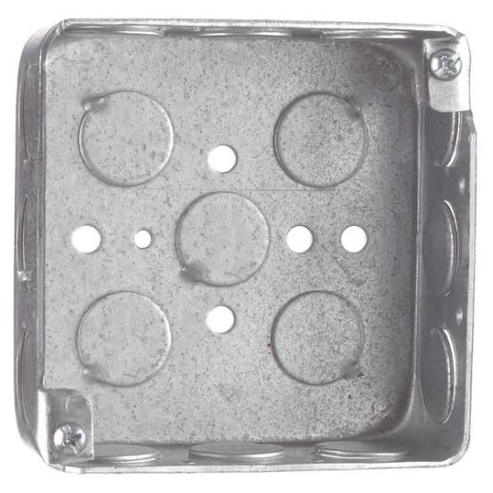 Electrical Box Steel  4X4 Square Box 2 Gangs # 1900