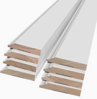 9/16 X 3 1/4” COLONIAL BASE FJ PRIMED 8FT.