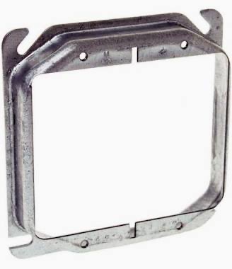 4" Square 2 Gang Device Ring 3/4" Raised