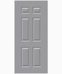 1-3/4 STEEL 6 PANEL DOOR