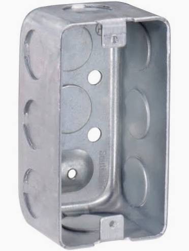 1 Gang 2x4 Steel Metallic Handy Box With 1/2 KO's